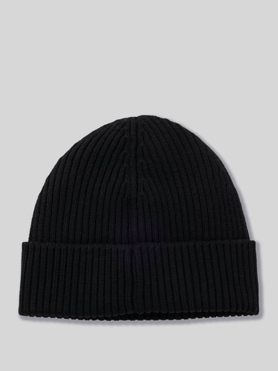 HUGO Beanie aus reiner gerippter Schurwolle Modell 'XOLA' Black 3