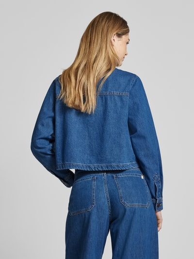 MSCH Copenhagen Cropped Jeansjacke mit Knopfleiste Modell 'Adalyn' Jeansblau 5