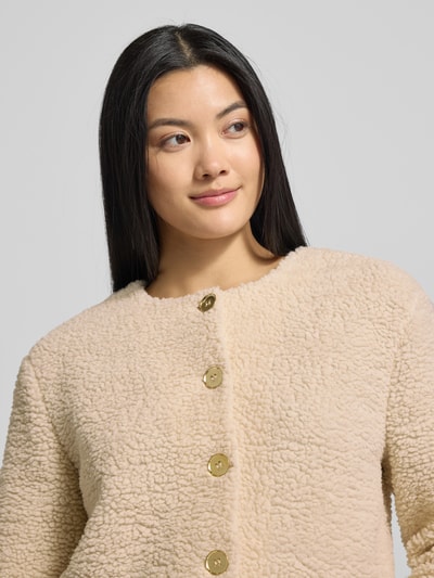 Christian Berg Woman Sweatjacke aus Teddyfell Ecru 3