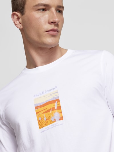 Jack & Jones T-shirt met ronde hals, model 'JORSPLIT' Wit - 3