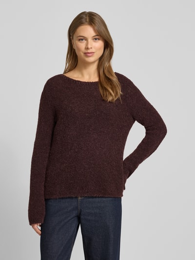 Marc O'Polo Regular Fit Strickpullover aus Schurwoll-Mix mit Alpaka-Anteil Bordeaux 4