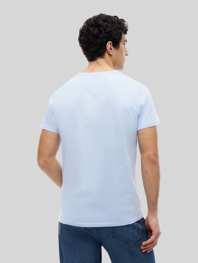 Tommy Jeans męski t-shirt o kroju regular fit z czystej bawełny Jasnoniebieski 5