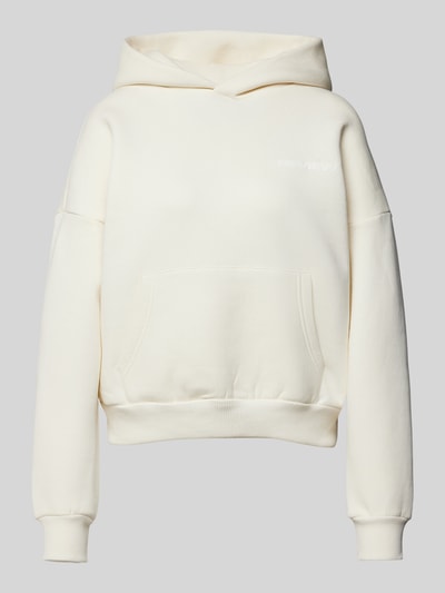 Review Hoodie mit Label-Print Offwhite 1