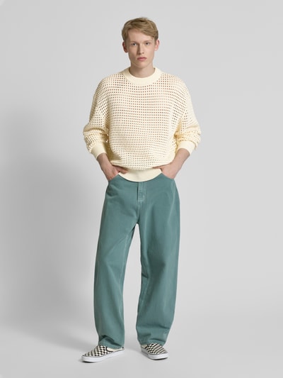 BLKVIS Strickpullover mit Lochmuster Offwhite 1