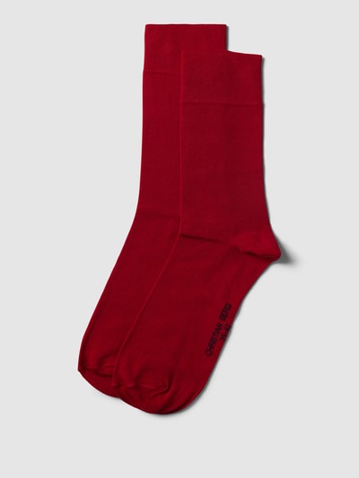 Christian Berg Men Socken mit elastischen Bündchen im 2er-Pack Rot 1