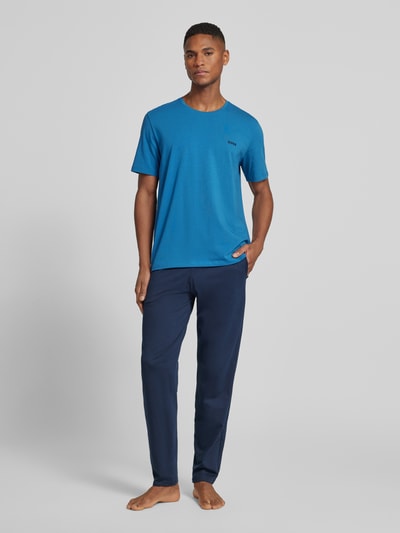 BOSS regular fit T-shirt van katoenmix Blauw - 1