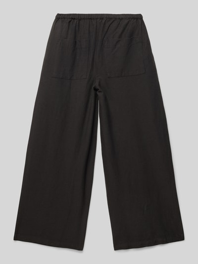 Mango Wide Leg Stoffhose mit Leinen-Anteil Black 3