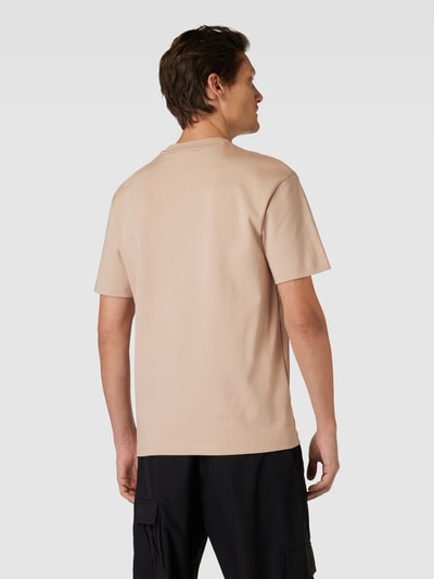 HUGO T-shirt met labelpatch, model 'Dalile' Beige - 5