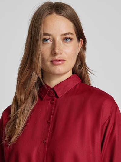 Christian Berg Woman Regular fit overhemdblouse van viscose met zijsplitten Bordeaux - 3