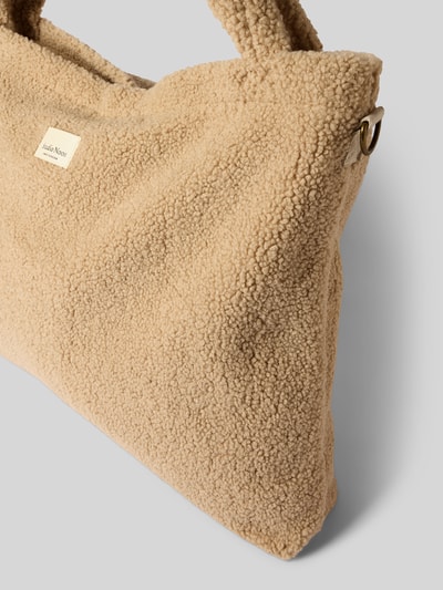 STUDIO NOOS Shopper van teddybont met labeldetail Ecru - 3
