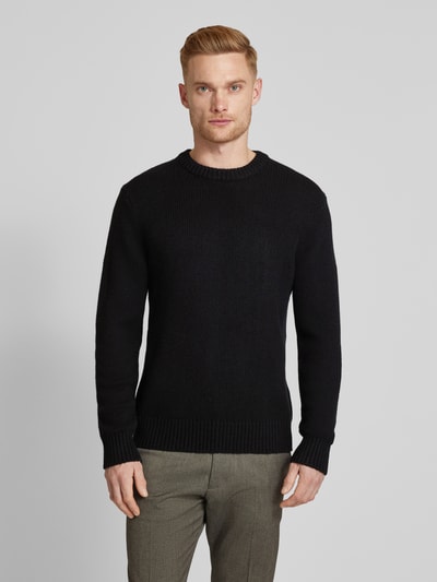 SELECTED HOMME Strickpullover mit Rundhalsausschnitt Modell 'CODY' Black 4