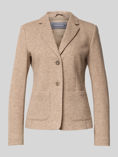 WHITE LABEL Slim Fit Blazer aus Woll-Mix mit Reverskragen Sand 2