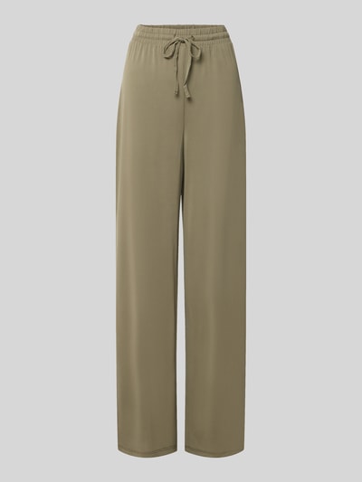 PIECES Weite Hose aus Viskose-Mix Modell 'ANORA' Khaki 1