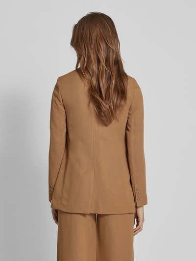 Max Mara Studio Blazer met klepzakken, model 'GITANE' Lichtbruin - 5