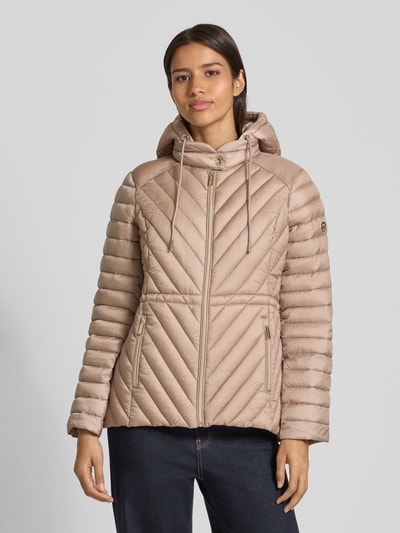 MICHAEL Michael Kors Regular fit gewatteerd jack met capuchon, model 'Chevron' Beige - 4
