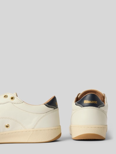 Blauer USA Sneaker aus Leder-Mix mit Logo-Detail Modell 'Murray' Weiss 2