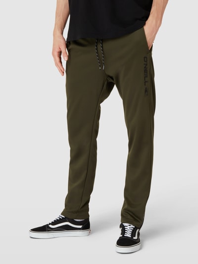 ONeill Spodnie dresowe z wyhaftowanym logo model ‘RUTILE’ Oliwkowy 4