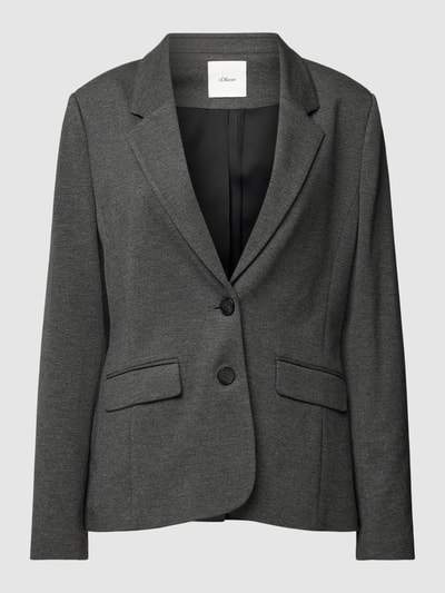 s.Oliver BLACK LABEL Blazer mit Knopfverschluss Mittelgrau Melange 2