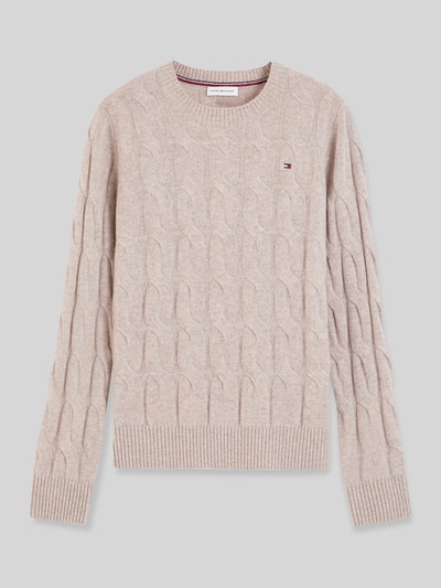 Tommy Hilfiger Regular Fit Pullover aus reiner Wolle Sand 2