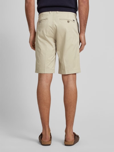 bugatti Regular fit korte chino met ceintuurlussen, model 'Flat' Ecru - 5