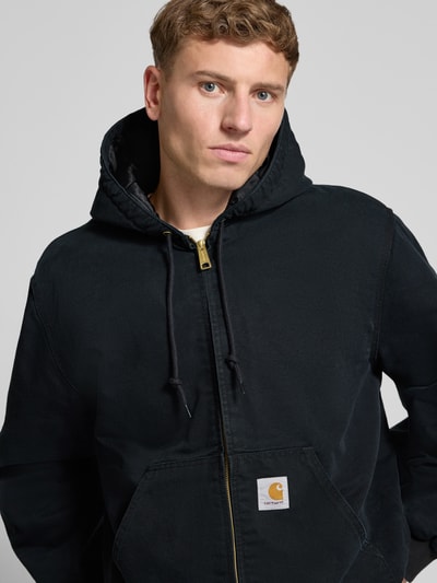 Carhartt Work In Progress Jacke mit Känguru-Tasche und Label-Detail Black 3