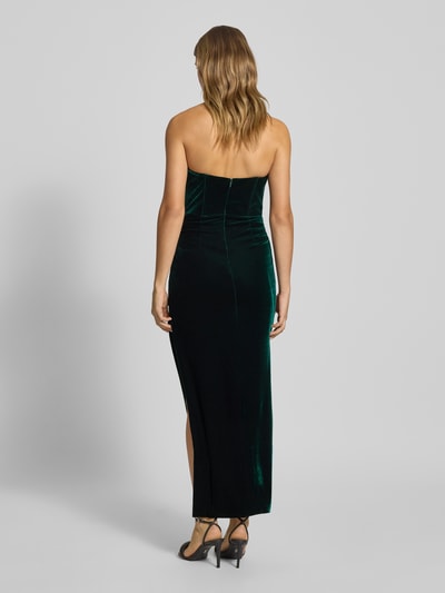 Bardot Cocktailjurk van fluweel in off shoulder-look, model 'EVERLASTING' Donkergroen - 5