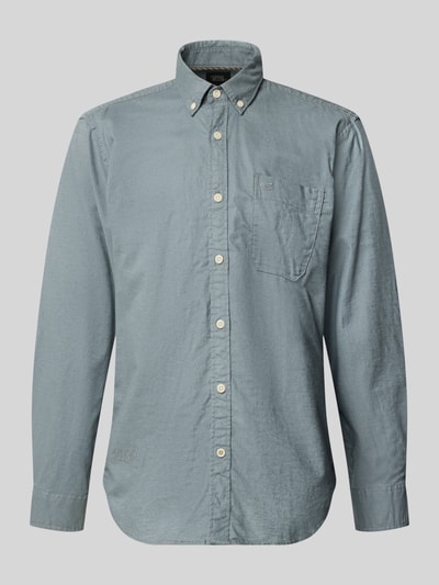 camel active Regular fit vrijetijdsoverhemd met Button-downkraag Jeansblauw - 2