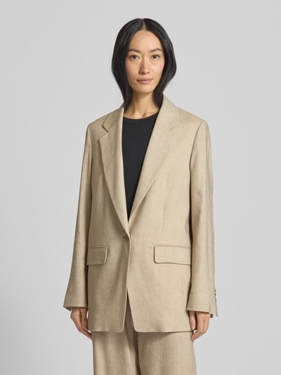 Drykorn Blazer met reverskraag, model 'BUNDREY' Zand - 4