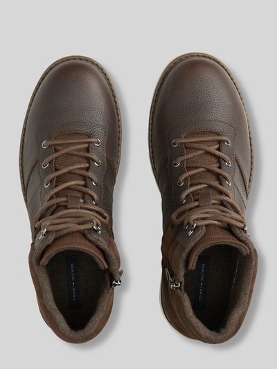 Tommy Hilfiger Schnürstiefel aus echtem Rindsleder Dunkelbraun 4