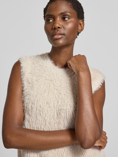 Christian Berg Woman Pullunder aus Effektgarn mit Rundhalsausschnitt Sand 3