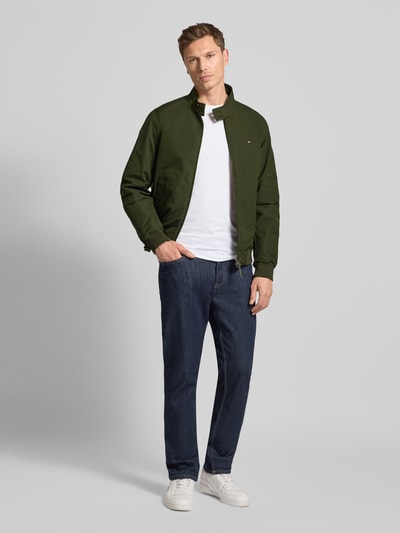 Tommy Hilfiger Relaxed Fit Blouson mit Logo-Stitching Khaki 1