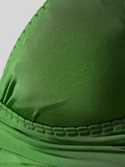 Productfoto, Bikini-Oberteil met afneembare, verstelbare bandjes van WATERCULT, materiaalmix met stretch, nauwsluitende pasvorm, uitneembare cups, borstvoering, groene kleur, gladde textuur