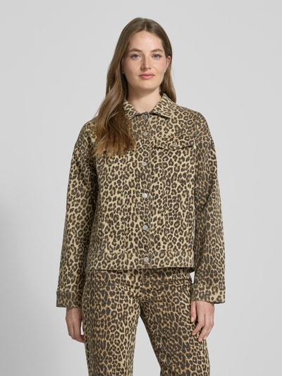 Vero Moda Oversized Jeansjacke aus Baumwollmix Modell 'TESSA' Sand 4