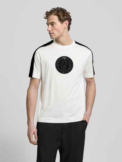 Emporio Armani T-Shirt mit Label-Detail Weiss 4