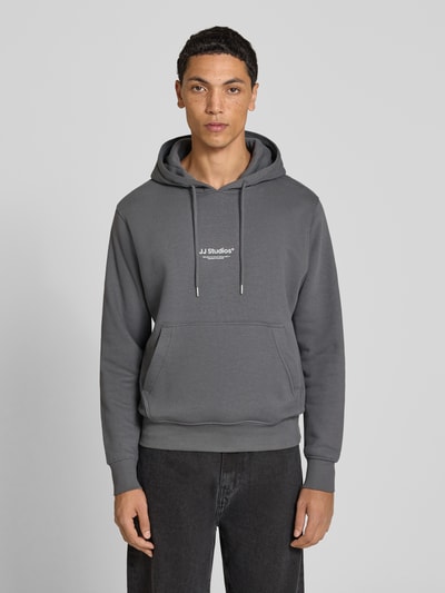 JACK & JONES Regular Fit Hoodie aus Baumwoll-Mix Modell 'Soho' Hellgrau 4