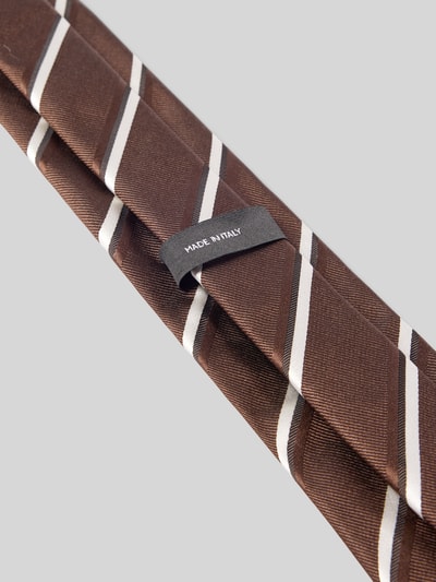 Productfoto, Seiden-Mix Krawatte im Streifen-Design van BOSS, meerkleurig gestreept, zijden-mix materiaal, heren accessoire