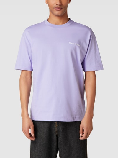 Marc O'Polo T-Shirt mit Label-Stitching Modell 'short sleeve' Flieder 4