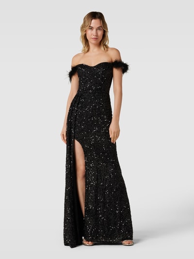 Luxuar Abendkleid mit Herz-Ausschnitt Black 4