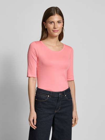 Marc Cain T-Shirt mit Label-Applikation Pink 4