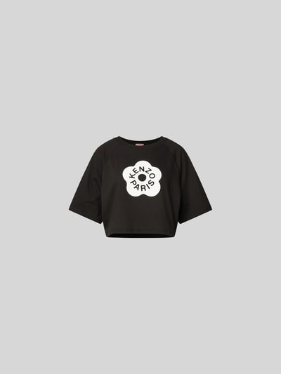 Kenzo Oversized T-Shirt mit Label-Print Black 2