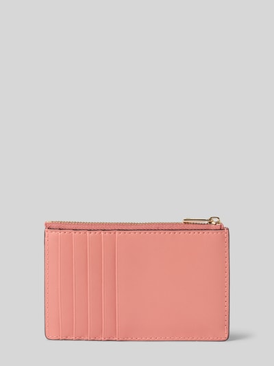 Produktfoto, Kartenetui aus Leder Modell 'CAMELIA' von FURLA in Rosa, glatte Textur, mit Fächern und Reißverschluss, Label-Applikation