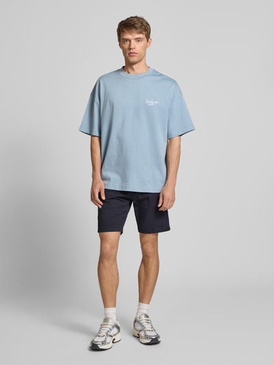 Jack & Jones Regular Fit Chino-Shorts mit Gürtel Modell 'MARCO FRANCO' Dunkelblau 1