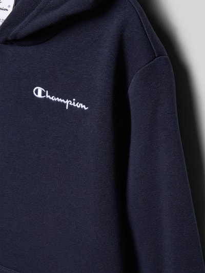 CHAMPION Bluza z kapturem, wyhaftowanym logo i kieszenią kangurką Granatowy 2