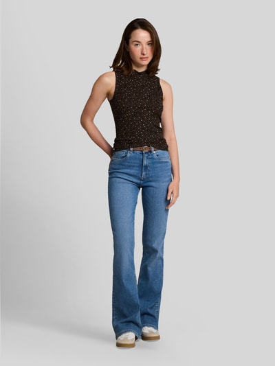 Tom Tailor Denim Podkreślająca figurę top ze stójką Czarny 1