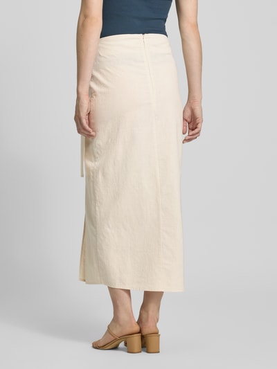 Milano Italy Leinenrock in Wickel-Optik Sand 5