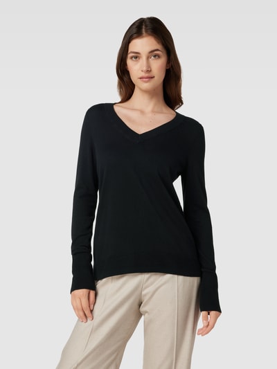 Esprit Strickpullover mit tiefem V-Ausschnitt Black 4