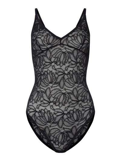 Skiny Body aus floraler Spitze  Black 1