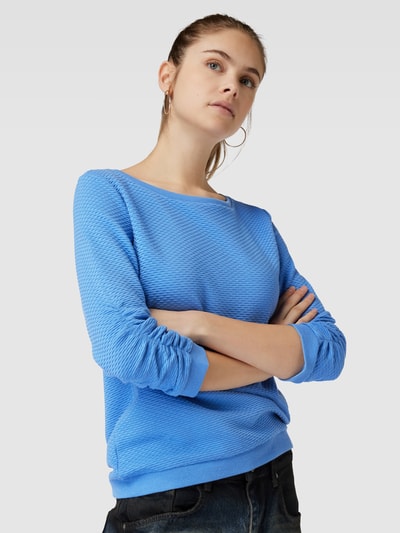 Tom Tailor Denim Sweatshirt mit 3/4-Arm in unifarbenem Design Hellblau 3