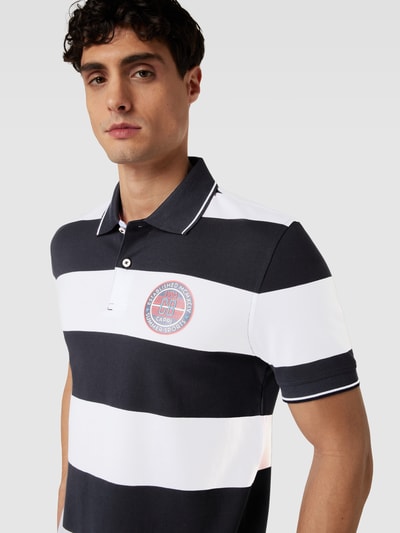 Christian Berg Men Regular Fit Poloshirt mit Label-Print Marine 3