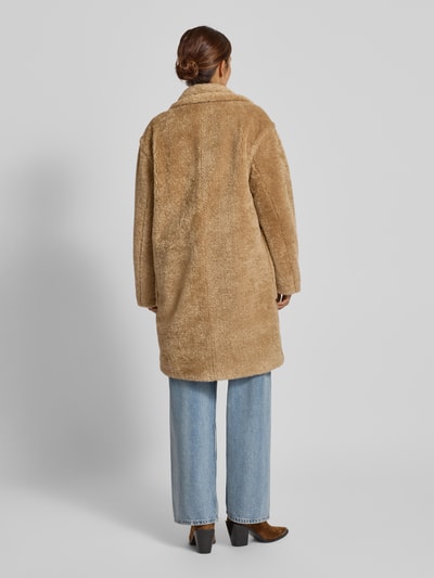 BOSS Orange Regular Fit Teddy-Mantel mit großen Taschen Modell 'CATEDY' Hellbraun 5